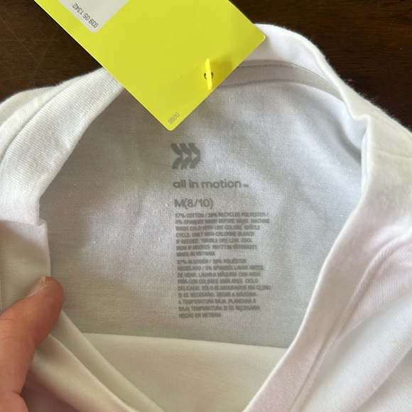 NWT youth medium all in motion white tshirt - Picture 3 of 3